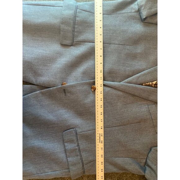 Ralph Lauren Mens 44L Solid Blue Sport Coat Two-Button Lightweight Jacket Blazer - Picture 14 of 16